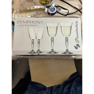 Pasabahce Symphony 4 White Wine Glasses Set 270ml 9.5oz.